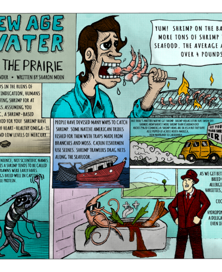 Shrimp on the Prairie and Aquaculture Comics